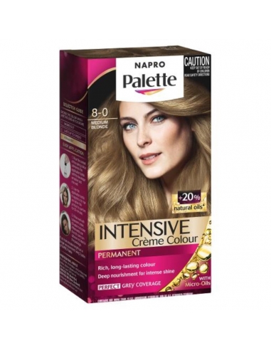 Napro Palette 8-0 Medium Blonde Hair Colour 115ml x 1