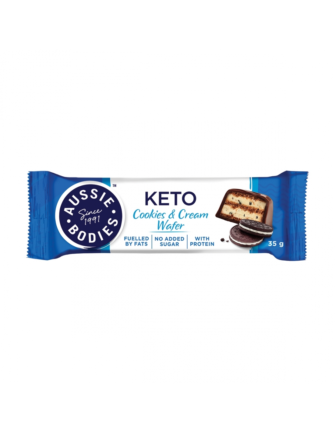 Aussie Bodies Keto Cookies & Cream Wafer 35g x 12