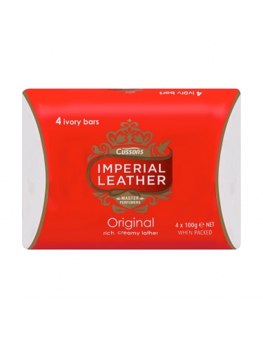 Sapone originale Imperial in pelle, confezione da 4