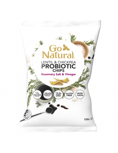 Go Natural Probiotic Chip Sel et vinaigre 100g x 5