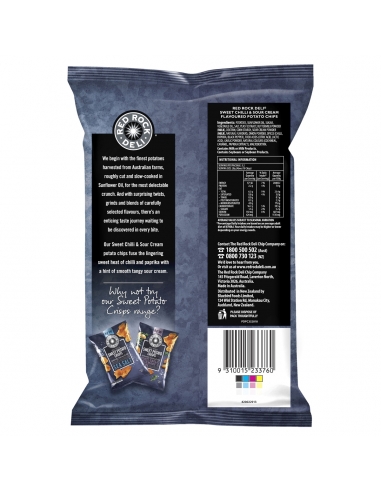 Red Rock Chip甜辣椒和酸奶油90g x 12