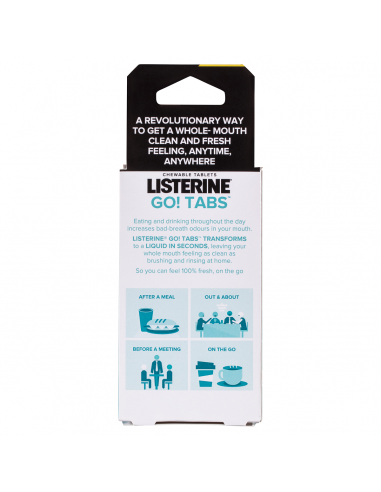 Listerine Go Tab 16 stuks x 4