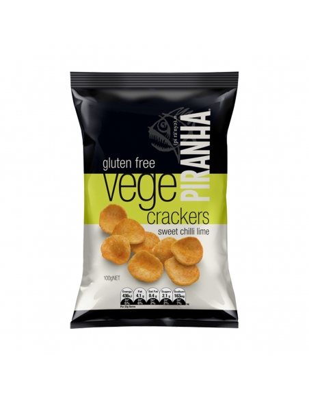 Piranha Vege Crackers Sweet Chilli Lime 100g x 12