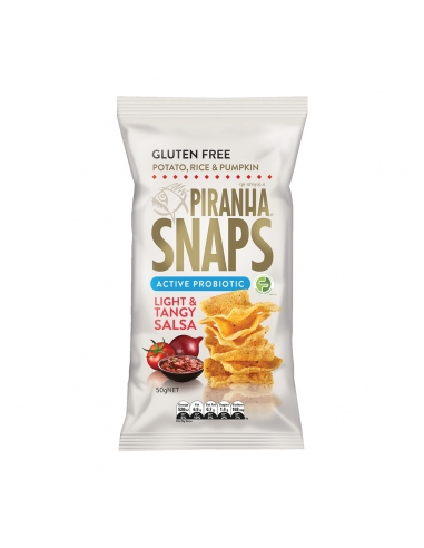 Piranha Snaps Actieve probiotische lichte en pittige salsa 50g x 12