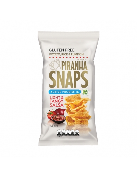 Piranha Snaps Active Probiotic Light and Tangy Salsa 50g x 12