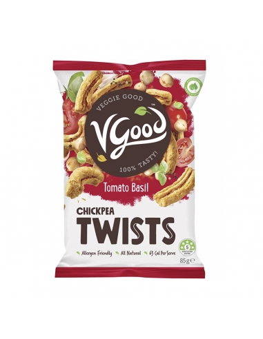 Vgood Pois Chiches Twists Tomate Basilic 85g x 7