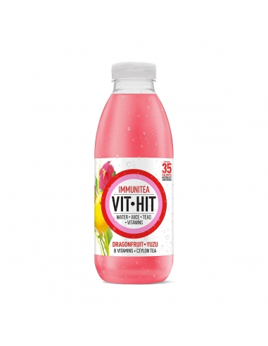 Vit Hit Immunitea Dragonfruit + Yuzu 500ml x 12