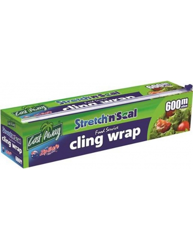 Cast Away Cling Wrap Economy Zip Safe Dispenser 45cm X 600m
