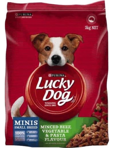 Lucky Dog Minis Beef Vegetable And Pasta 3kg x 1