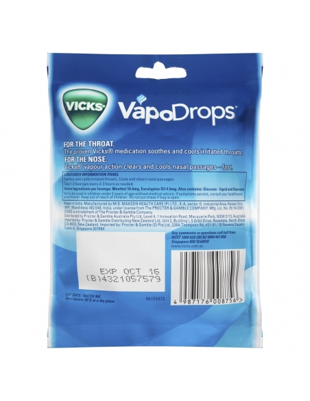 Vicks Vapodrops Original 24 Pack x 4