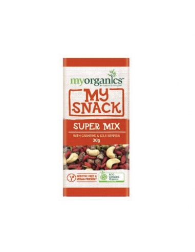 Mijn organics mijn snacks supermix met cashewnoten en goja bessen 30g x 20