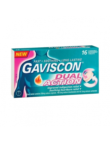 Zakładki Dual Action Gaviscon 16