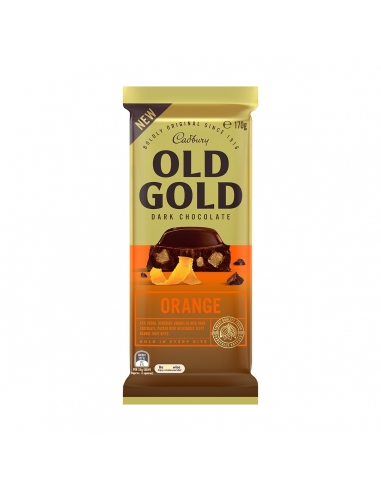 Cadbury stary złoty ciemny pomarańczowy blok 170g x 16