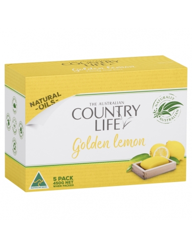 Paquete de jabón de limón de oro de la vida rural x 8