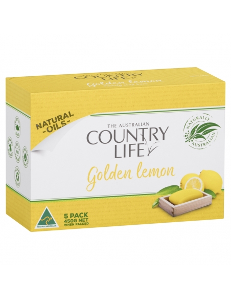 Vita di campagna SAPONE GOLDEN LEMON 5 Pack x 8
