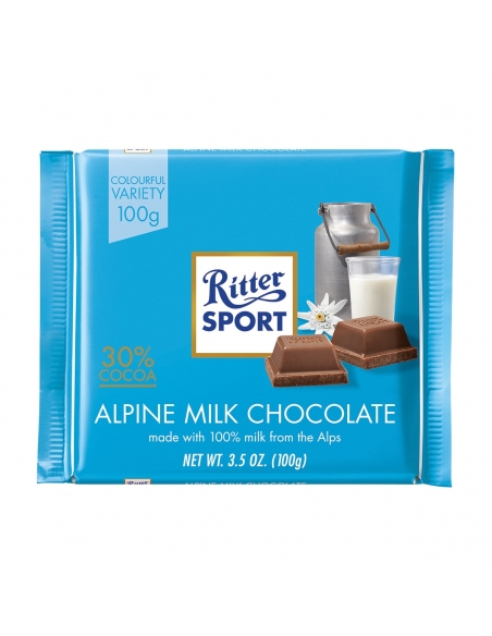 Ritter Sport Alpine Milchschokolade 100g x 12