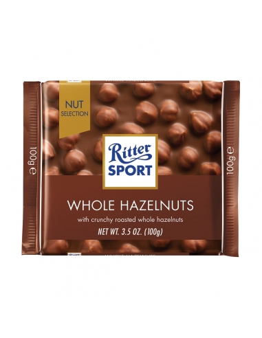 Ritter sportmelk gehele hazelnoot 100g x 10