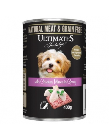 Ultimates kip gehakt in jus dog food 400 gm x 12