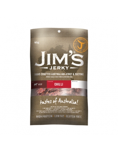 Jim's Jerky Chilli 50g x 10