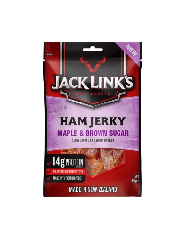 Jack Links Ham Jerky Acero Maple e Brown Sugar 45G x 10