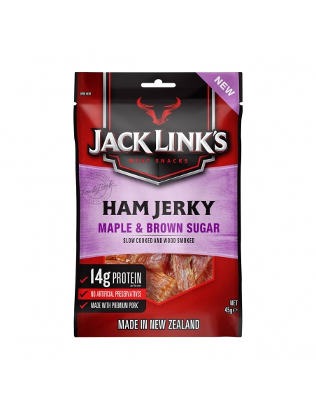 Jack Links Ham Jerky Maple & Brown Sugar 45g x 10