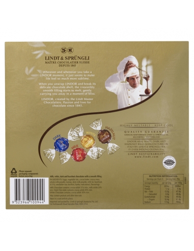 LINDT LINDOR CAJA DE REGALO DE BALLA 150G