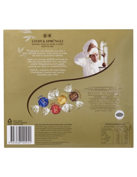 Lindt Lindor sortierte Ball-Geschenkbox 150g