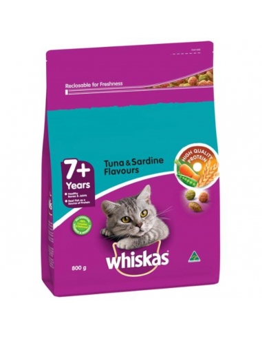 Whiskas Tuna & Sardine Adult 7+ Cat Food 800gm x 1