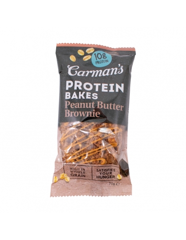 Carman's Protein Bakes Brownie de mantequilla de maní 70 g x 12