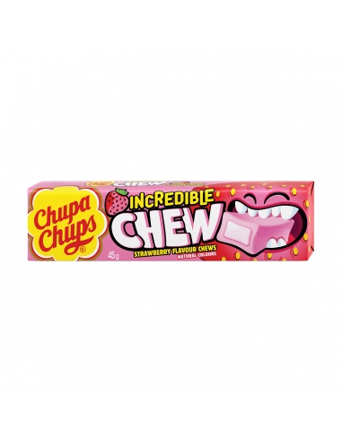 Chupa Chups令人难以置信的咀嚼草莓45G x 20