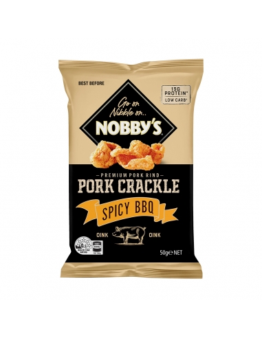 Nobby's Pork Crackle Spicy Bbq 50gx 12