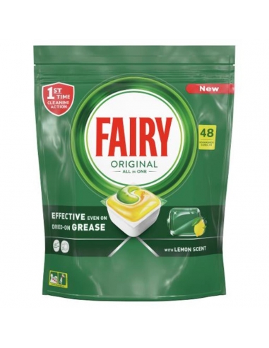 Fairy Lemon All In One Dishwashing Tablets 48 Pack x 4