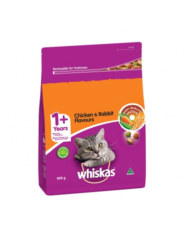 Whiskas Chicken & Rabbit Flavour Bag 800g x 1