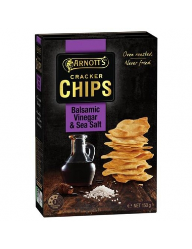 Arnotts Sea Salt & Balsamic Vinegar Cracker Chips 150gm x 8