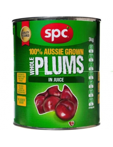 Spc Ardmona Dark Whole Plums In Natural Juice 3kg x 1