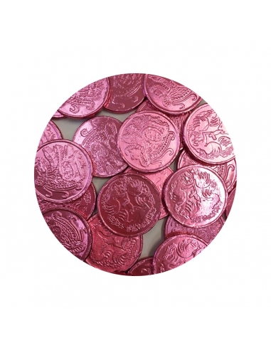 Monete di cioccolato rosa Lolliland 75G x 50