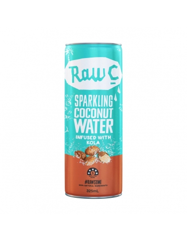 Raw C Sparkling Coconut Water Infused With Kola 325ml x 12