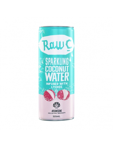 ライチ325ml x 12を注入した生cスパークリングココナッツウォーター