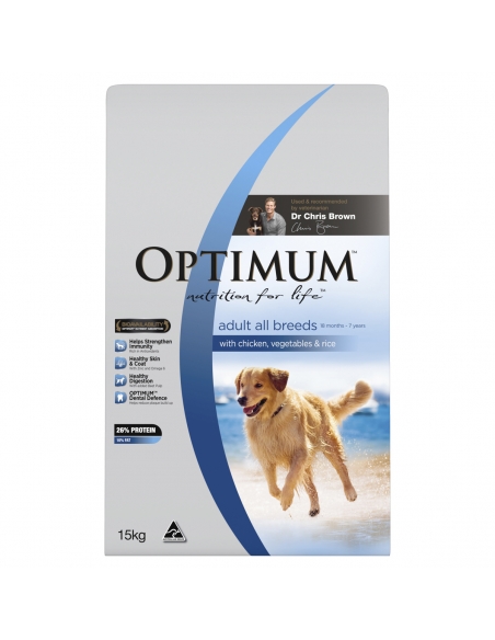 Légumes de poulet optimaux et riz 15 kg