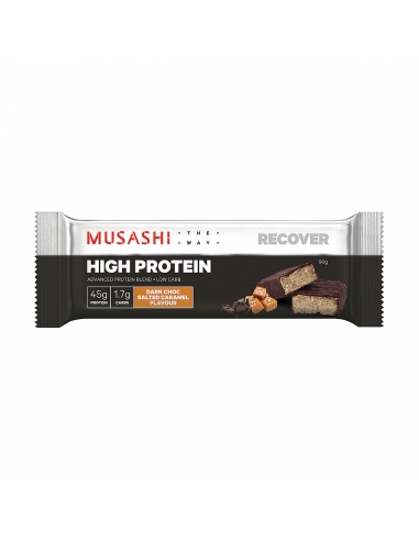 Musashi hohe Protein gesalzene Karamell 90g x 12