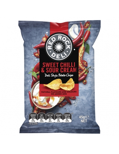 Red Rock Chip süßer Chili und Sauerrahm 45G x 18