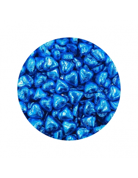 Lolliland Chocolate Hearts Royal Blue 120 stuks 1 kg