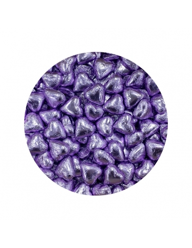Lolliland Chocolate Hearts Lilac Lavender 120 Pieces 1kg x 1