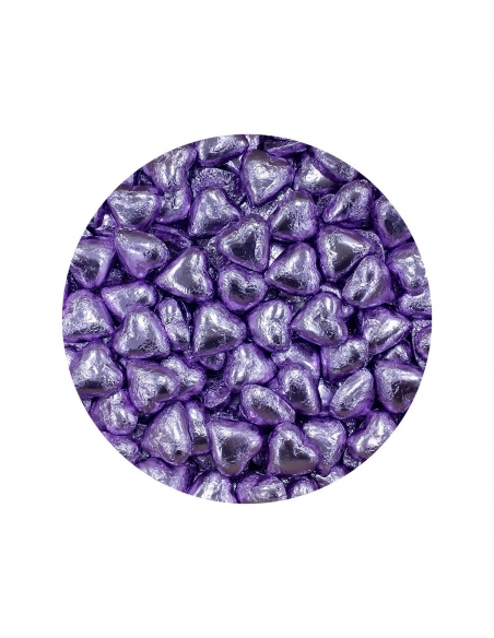 Lolliland Chocolate Hearts Lilac Lavender 120 stuks 1 kg
