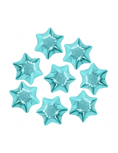 Lolliland Chocolate Stars Baby Blue Foil 120 stuks 1 kg
