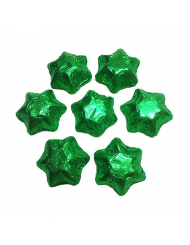 Lolliland Chocolate Stars Green Foil 120 piezas 1 kg