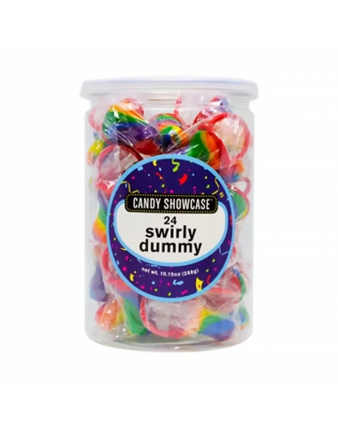 Swirl Mini Dummy Pop Rainbow x 24