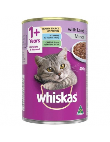 Whiskas 1+ Years Mince Lamb Can 400gm x 1