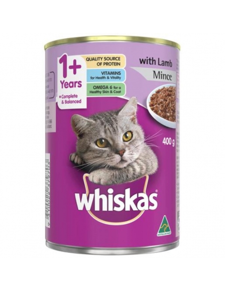 Whiskas 1 ans hachée d'agneau peut 400gm