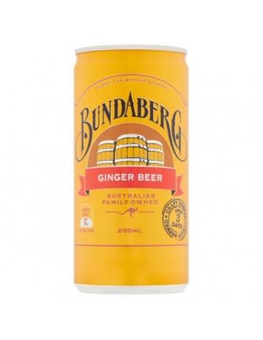 Bundaberg Bebe latas de cerveza de jengibre 24 x 200 ml de cartón